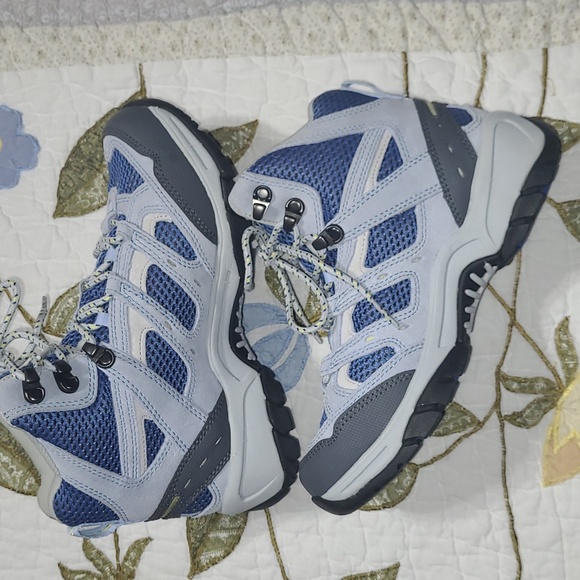 L.L.Bean Wome Hiking Boots Trail Model Tek 2.5 Blue Gray Size 6Outdoors Traction - Picture 3 of 7